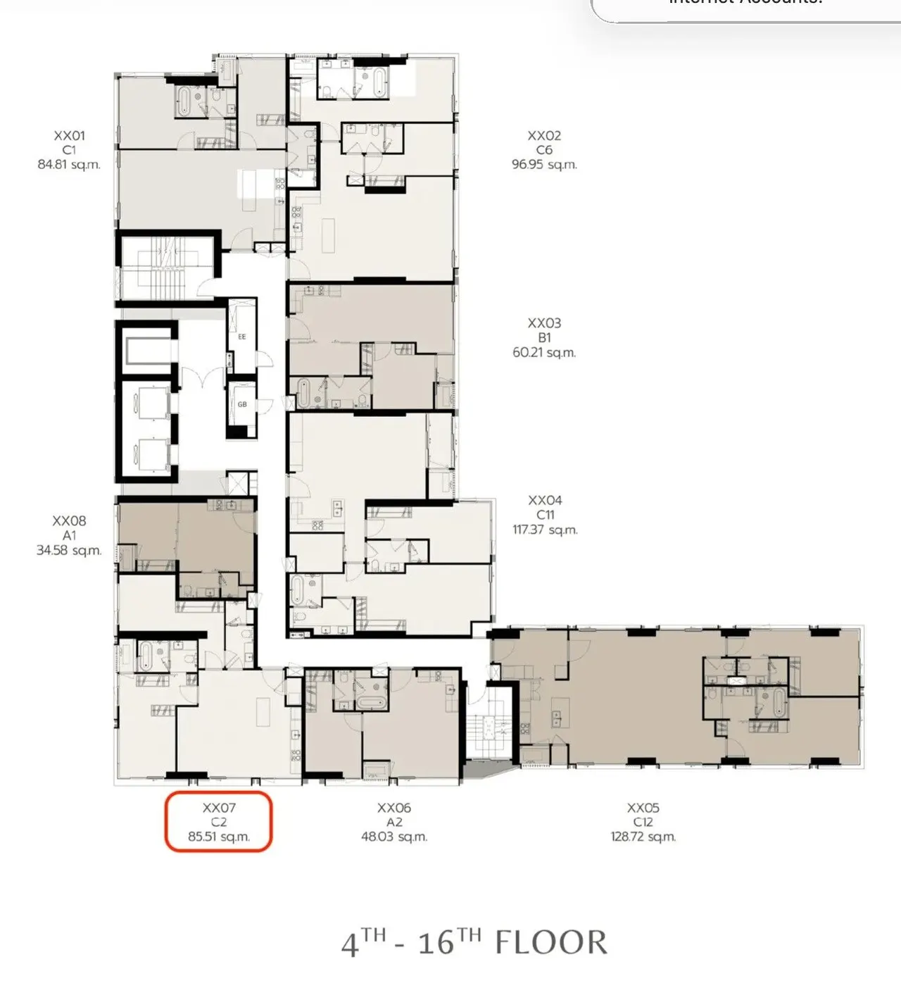 Condo · 2 ch. · 2 sdb · 85 m²