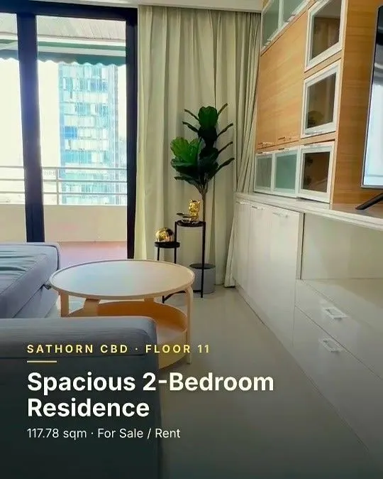 2 ห้องนอน · 2 ห้องน้ำ · 118 m²