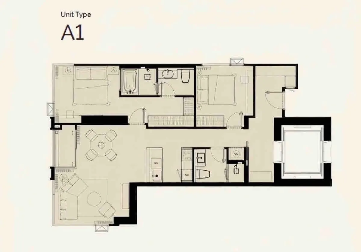 Condo · 2 bd · 2 ba · 85 m²