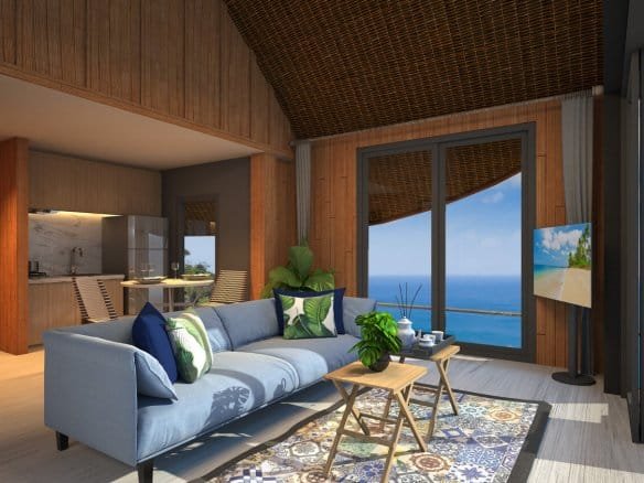 phuket kamala living room sea view cottages